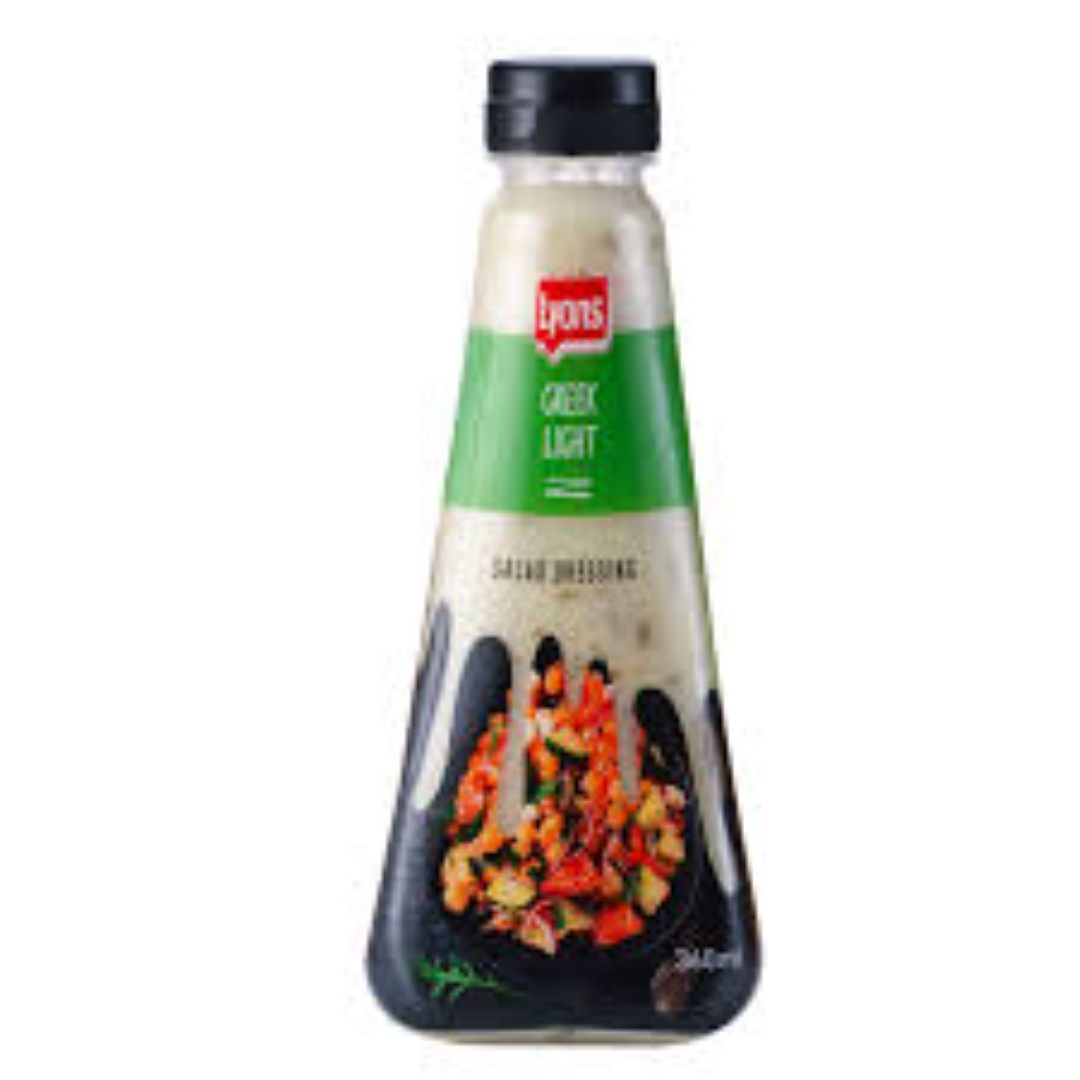 LYONS GREEK LIGHT SALAD DRESSING 360ML